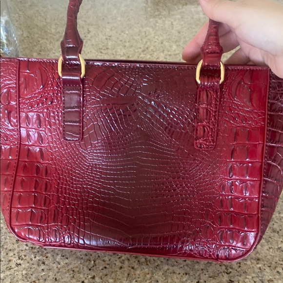 Maroon red faux reptile purse - Picture 4 of 4